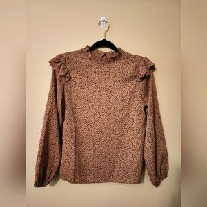 Shein blouse, leopard print, size S